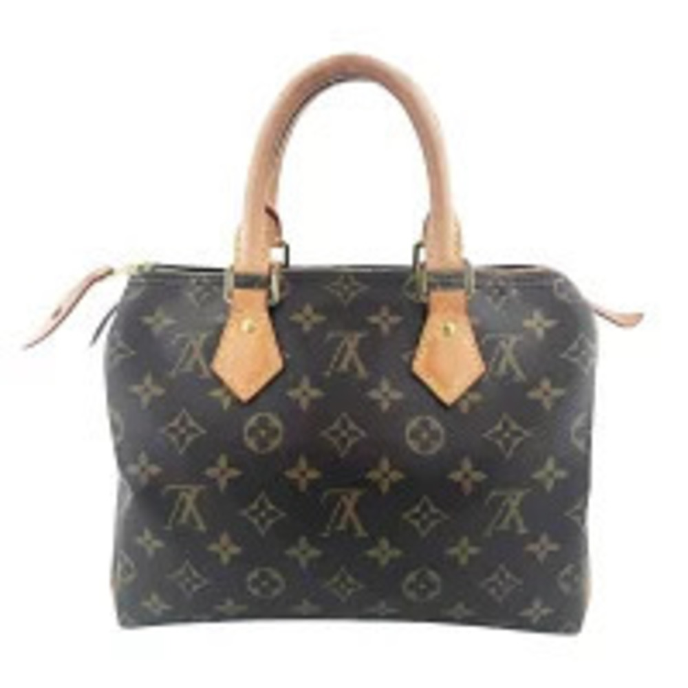 Louis Vuitton Boston Speedy Monogram Leather Canvas Handbag Bag Brown